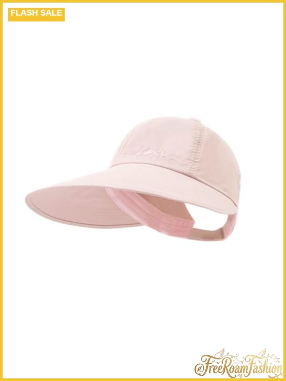 Wide Brim Sun Hat UPF 50+ Ponytail Hole Packable Beach Visor